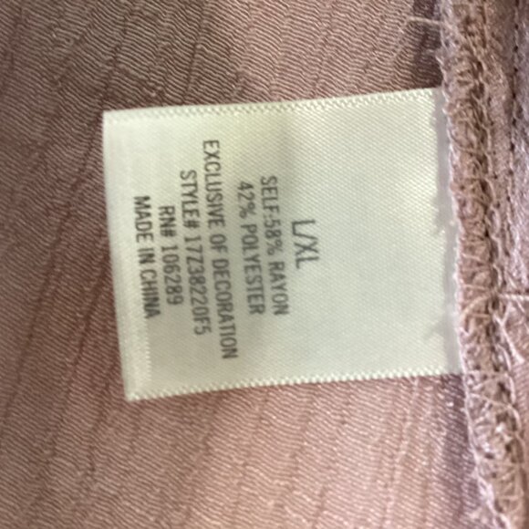 Alya Womens Mauve Maxi Dress Duster With Lace Trim & Drawstring Waist L/XL Beach - Picture 4 of 10